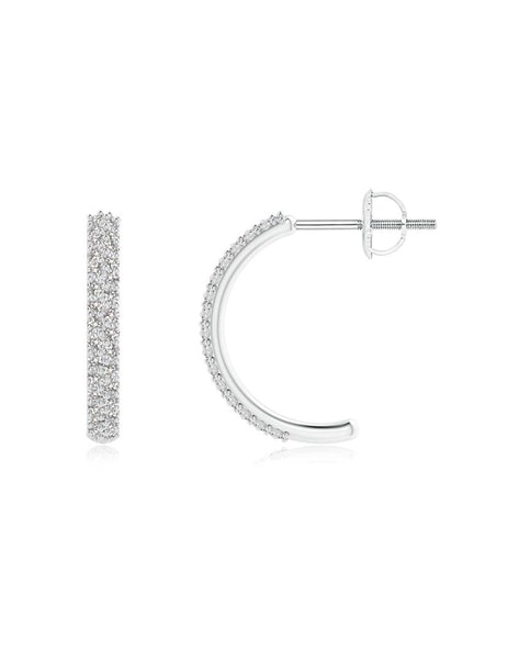 Petite Pavé Huggie Hoop Earrings in 18K Yellow Gold with Diamonds, 14mm |  David Yurman