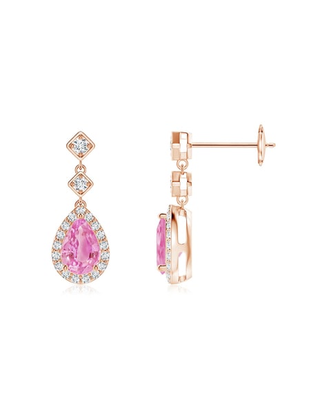 Buy online Pink Brass Drop Earring from fashion jewellery for Women by  Saraf Rs Jewellery for ₹1389 at 69% off | 2024 Limeroad.com