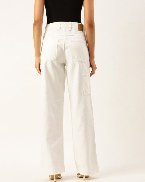 Jeans & Trousers | White Denim jeans | Freeup