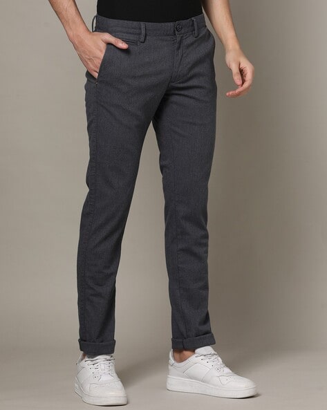 Buy Slim Fit Trousers with Drawstring Online at Best Prices in India -  JioMart.