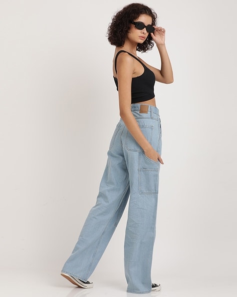 Buy Light Blue Jeans & Jeggings for Women by TARAMA Online | Ajio.com