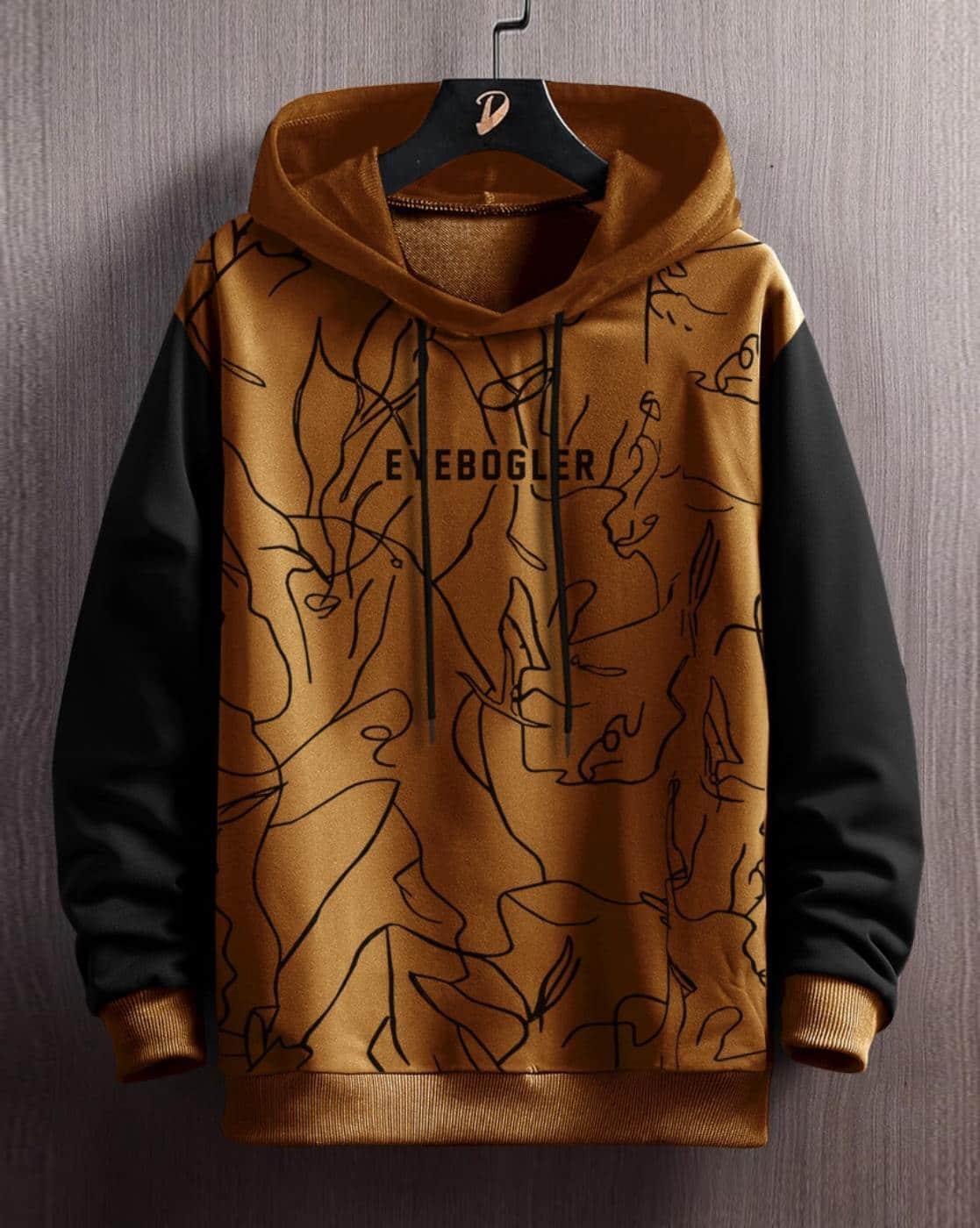 Buy Mustard Sweatshirt Hoodies for Men by EYEBOGLER Online