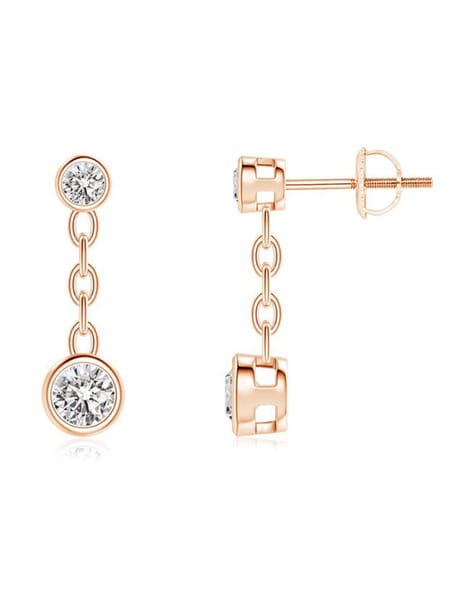 Buy Rose Gold Earrings for Women by Angara Online | Ajio.com