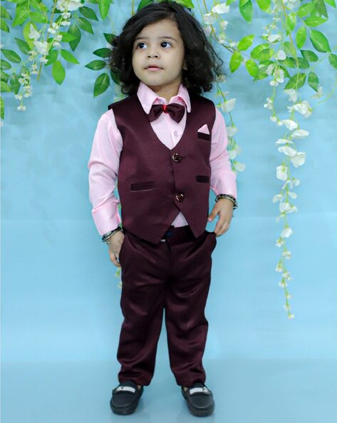 Boys Waistcoat with Shirt Trousers Set