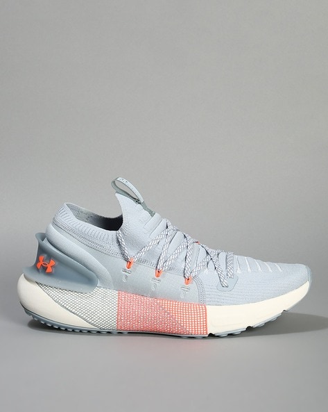 Pink and grey shop under armour shoes