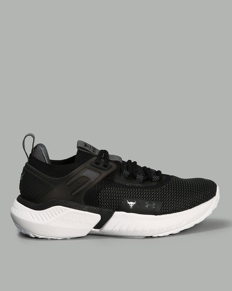 Mens Under Armour black Project Rock 4 Trainers
