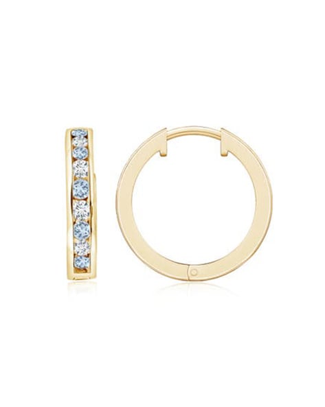 10K Yellow Gold Curved Hinged Hoop Earrings – Jewels Obsession