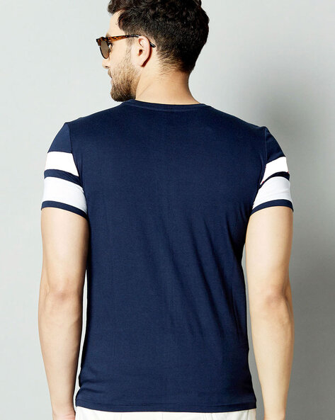 Buy Navy Blue Tshirts for Men by AUSK Online