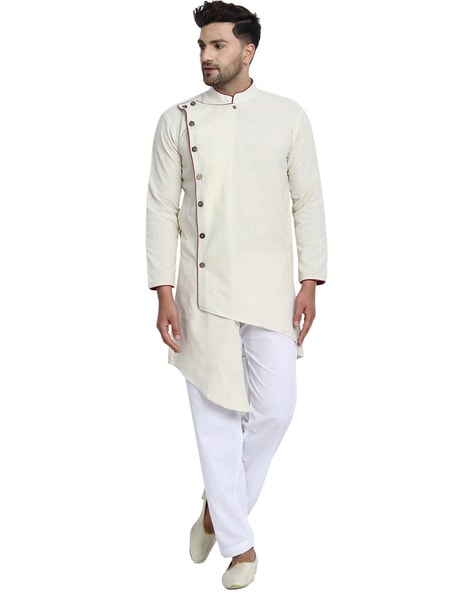 Asymmetrical kurta for mens online best sale