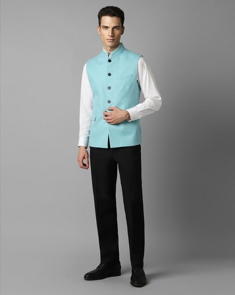 MAAHI FABS Mandarin Collar Kurta with Churidar & Nehru jacket - Price  History