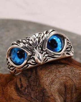om jewells Men Owl Face Cocktail Ring-picture-12