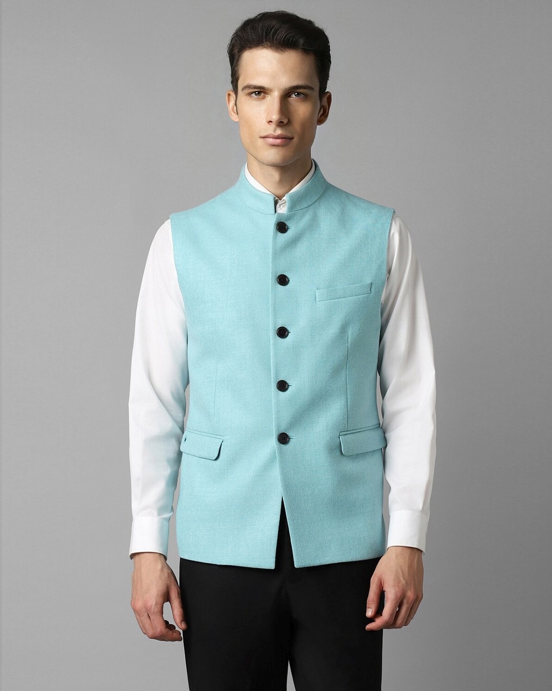 Buy KISAH Men Green Nehru Jacket online