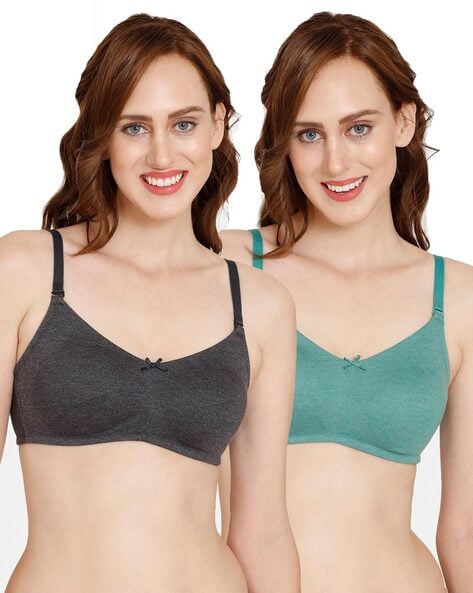 Pack of 2 Non-Wired T-Shirt Bras with Adjustable Straps