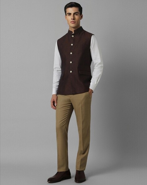 Buy Louis Philippe Lilac Nehru Jacket Online - 255957 | Louis Philippe