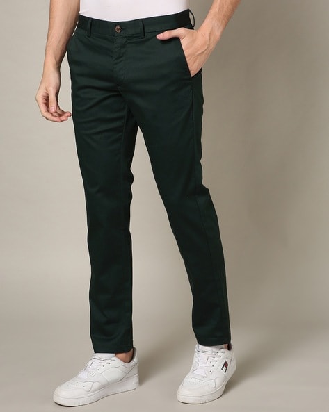 Buy INDIAN TERRAIN Chocolate Mens 4 Pocket Solid Trousers | Shoppers Stop