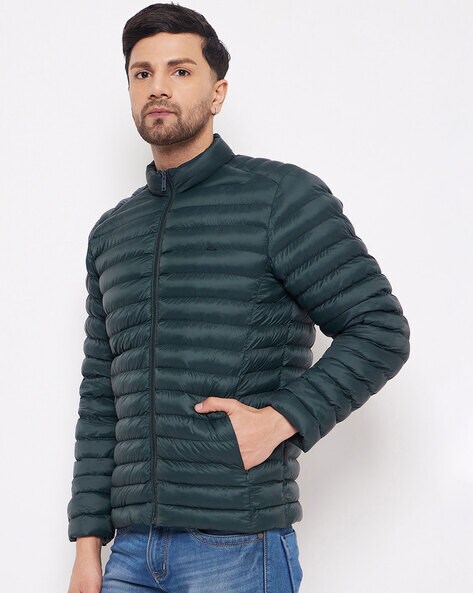 Mens dark cheap green puffer jacket