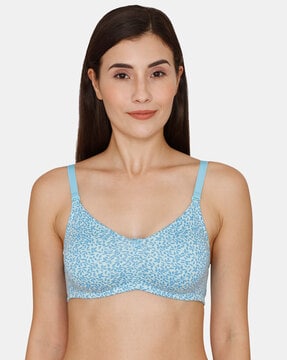 Buy Non-Padded Non-Wired Full Coverage T-Shirt Bra in Powder Blue