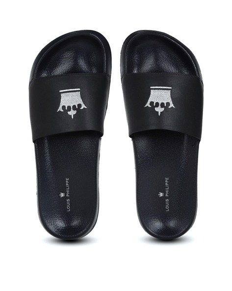 Louis Philippe Men Printed Open-Toe Flip-Flops