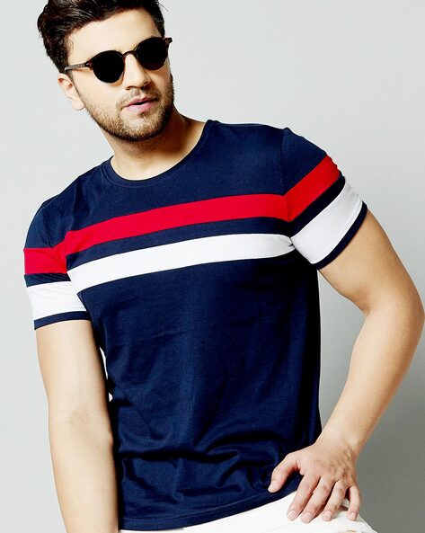 Buy Navy Blue Tshirts for Men by AUSK Online