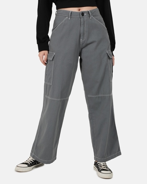 Buy Grey Trousers & Pants for Women by BENE KLEED Online