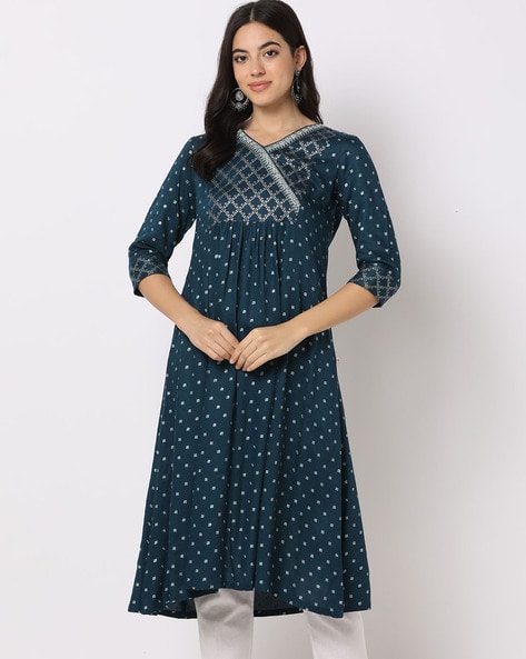 Impressive Navy Blue Colored Designer Kurta Pajama with Jacket