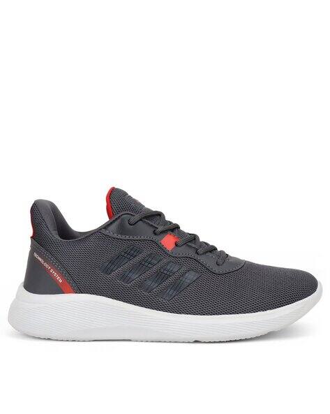 JQR Men Knitted Low-Top Running Shoes with Lace Fastening