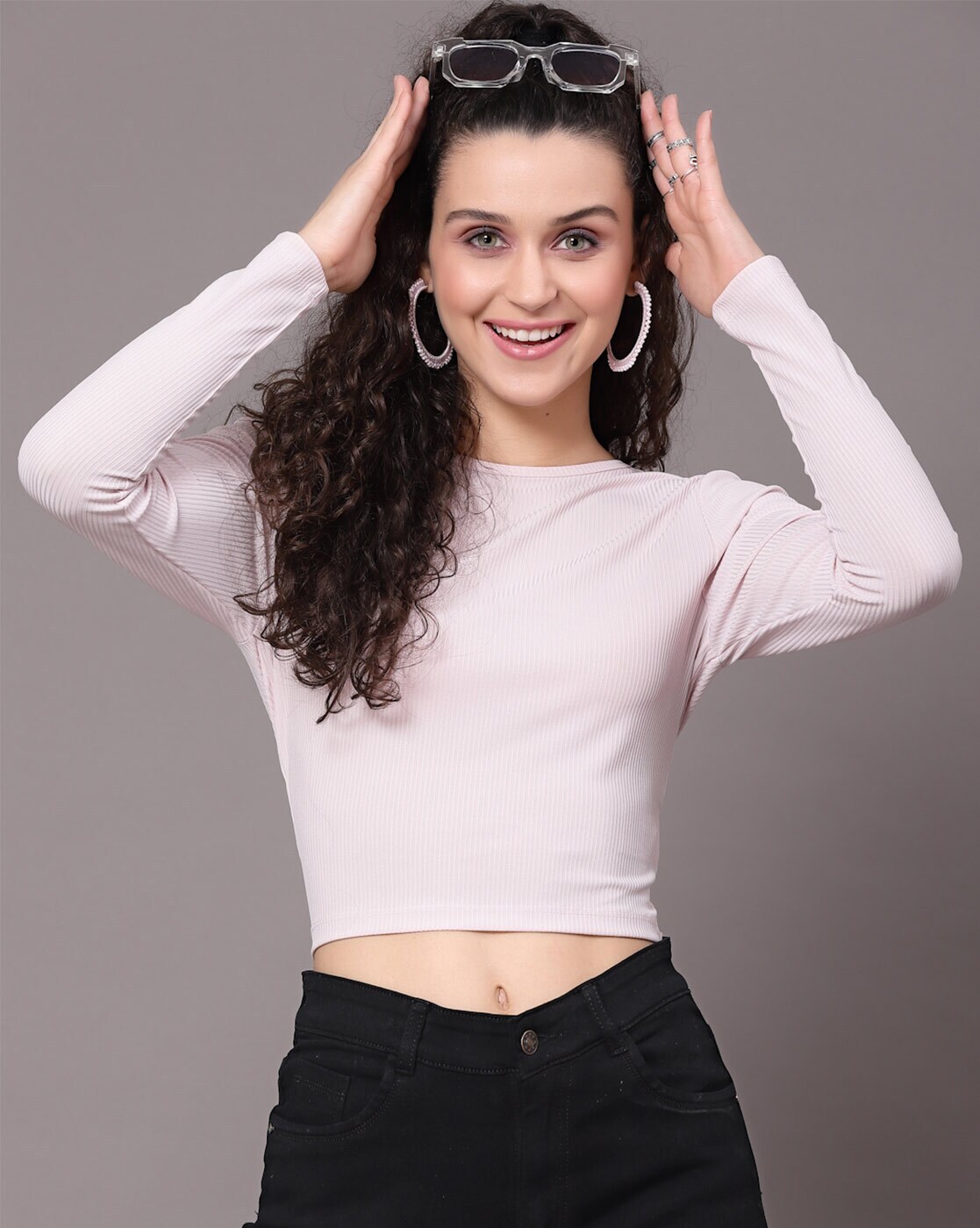 Buy Light Pink Tops for Women by Kassually Online