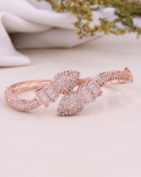 Buy Zivom Openable Princess American Diamond Cz Gold Bangle Bracelet Kada  Women Online at Best Prices in India - JioMart.