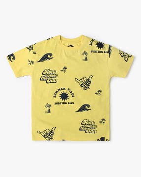 lee cooper Boys Printed Regular Fit Crew-Neck T-Shirt-picture-26