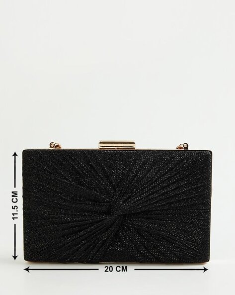 Black clutch with clearance strap