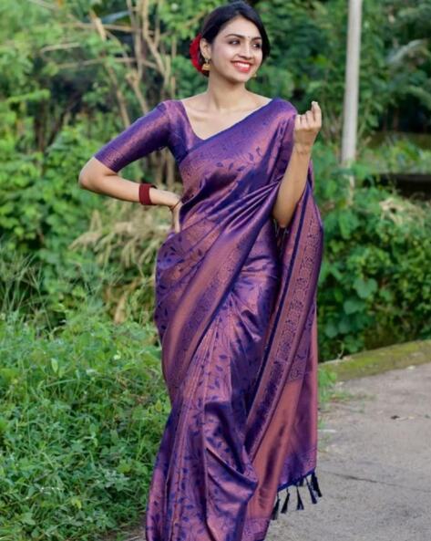 Buy Blue Sarees for Women by Indie Picks Online