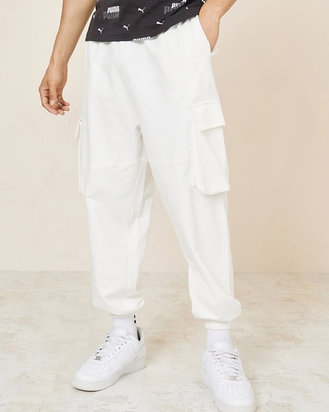 Buy Cream Four Pockets Cargo Joggers Online