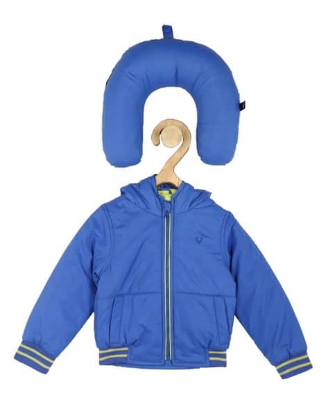 ALLEN SOLLY Boys Regular Fit Puffer Jacket with Neck Cushion
