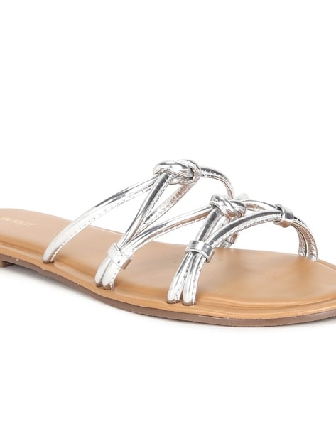 Flat Rubber Sole Sewing Strappy Sandals - Power Day Sale