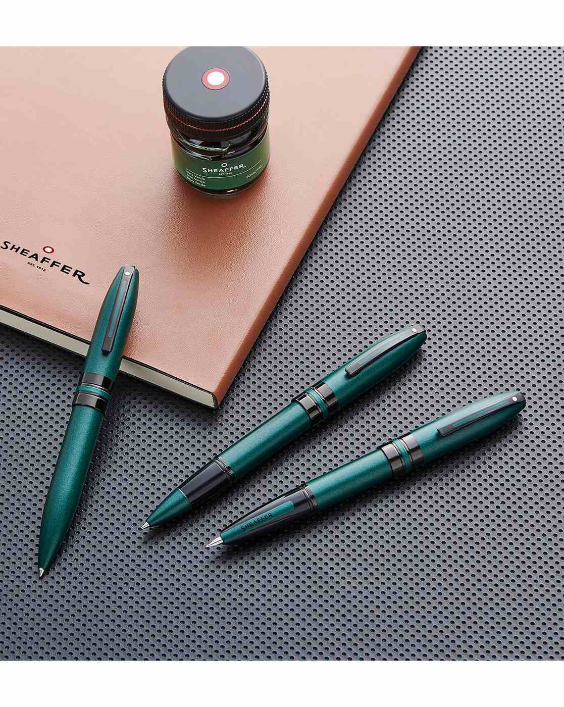 Buy SHEAFFER Icon Ballpoint Pen-Metallic Green with Glossy Black, Green  Color Home & Kitchen