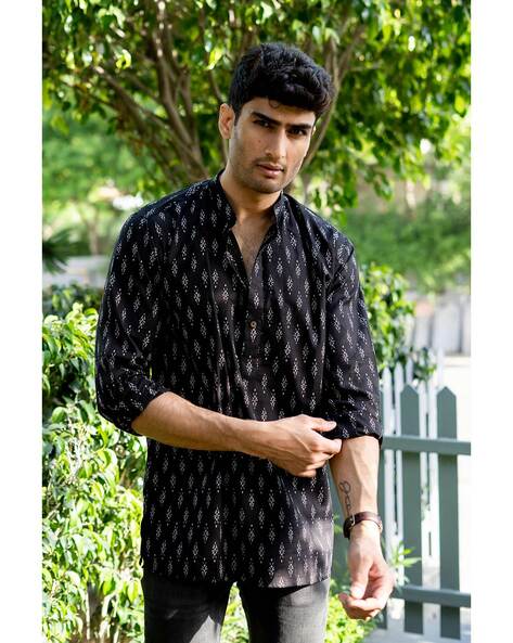 Mens short kurtas hot sale online shopping