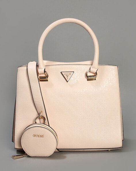 Faux fur handbag GUESS Pink in Faux fur - 24595082