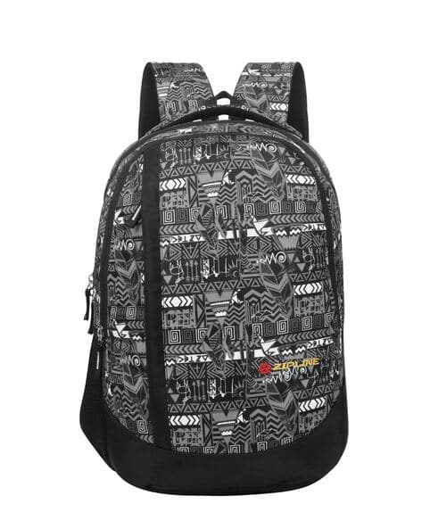 ZIPLINE 16" Printed Back Pack with Adjustable Straps