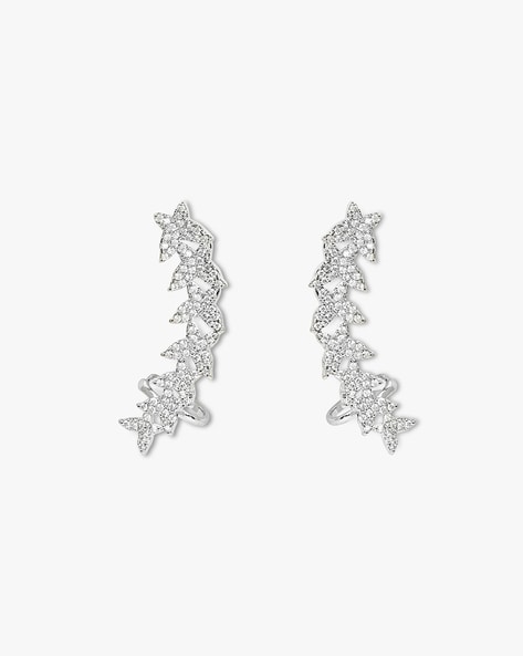 Aldo Women Silver-Plated Zirconia-Studded Stud Earrings