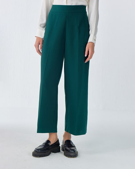 ASOS DESIGN everyday slouchy pants in dark green | ASOS