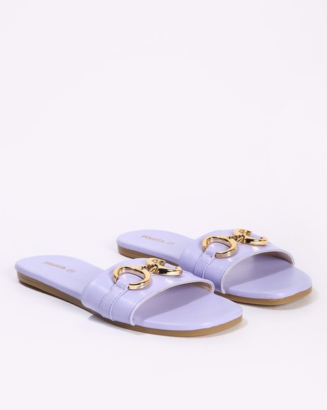 Buy Lavender Flat Sandals for Women by YOUSTA Online Ajio