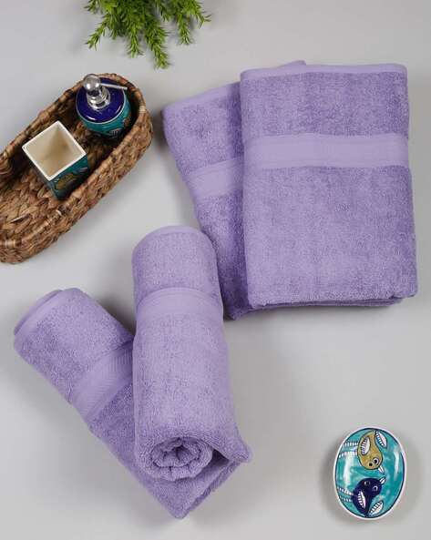 Lavender bath towel discount set