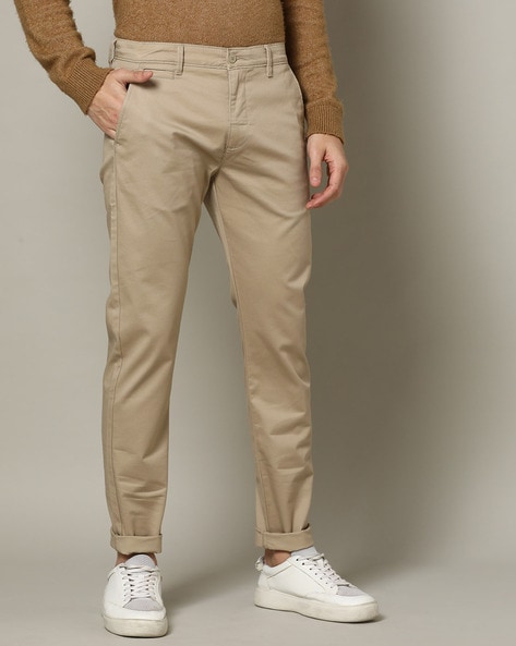 Buy Levi's Men Self Design Textured Slim Fit Chinos Trousers online