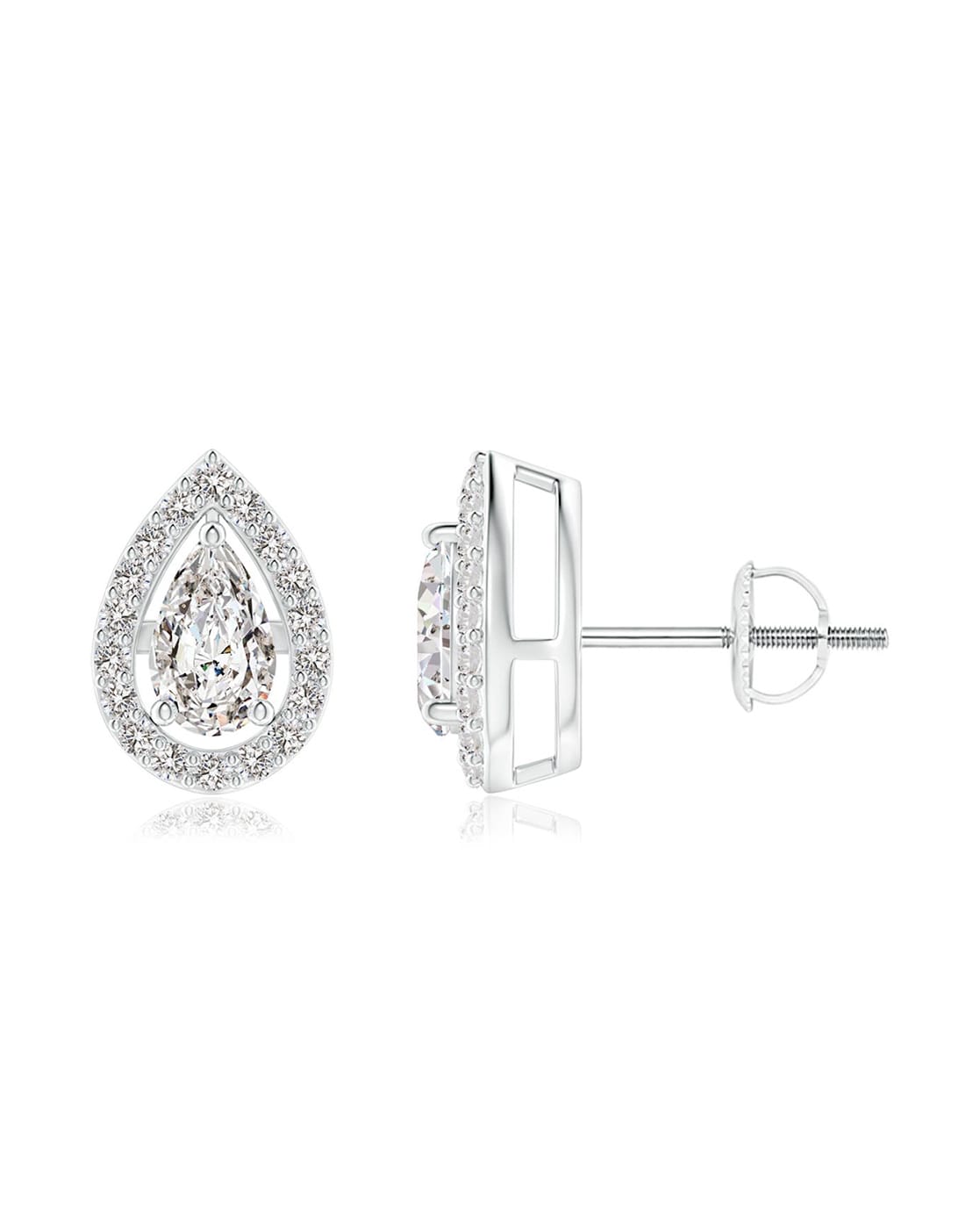 Loren 4 Carat F VS2 Round Brilliant Lab-Grown Diamond Stud Earrings in