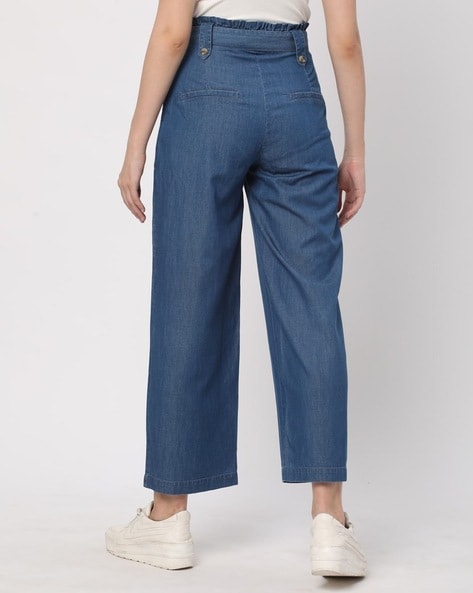 Buy Women's Blue Elasticated Trousers Online