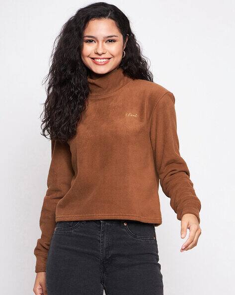 Women Regular Fit High-Neck Sweatshirt