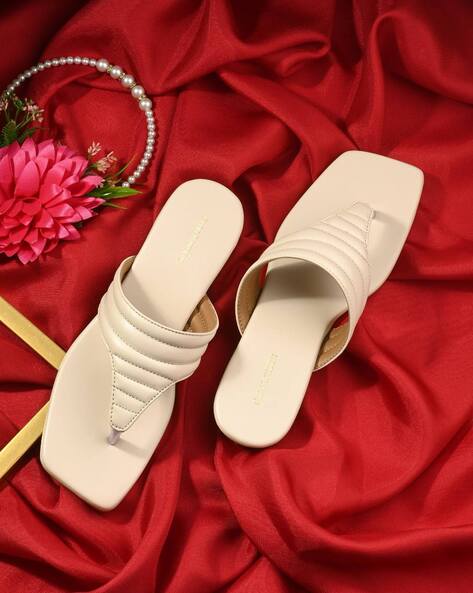 Women Square Toe Slip On Heeled Sandals