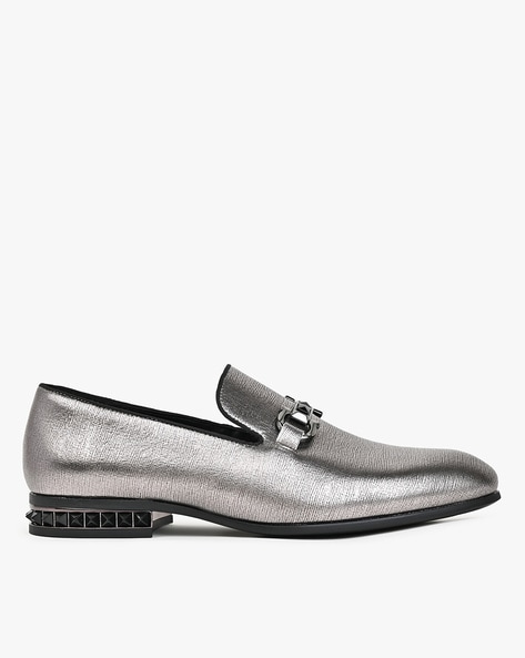 Aldo hot sale silver loafers