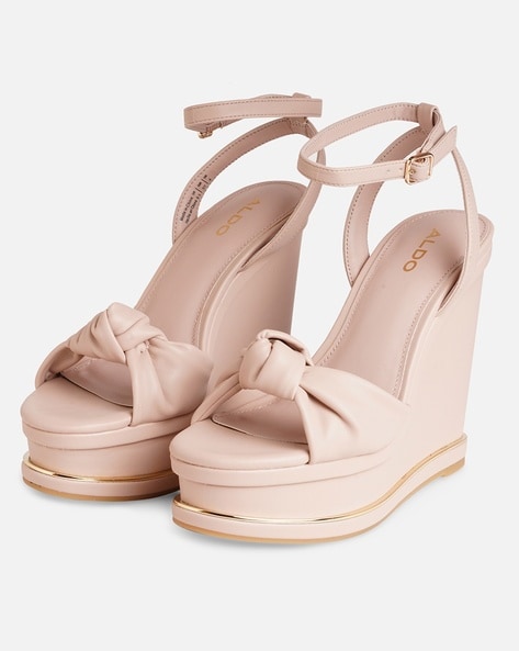 Aldo best sale nude wedges