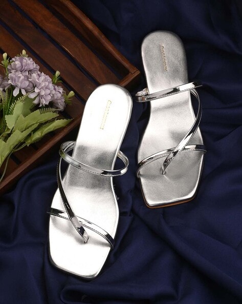 Silver best sale clog sandals